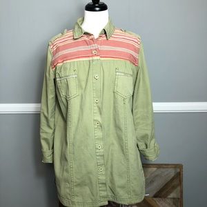 English Rose long Sleeve button down Blouse